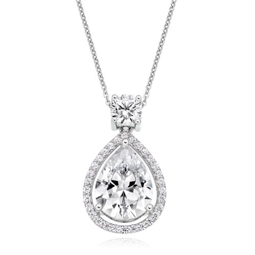 9ct White Gold Cubic Zirconia...