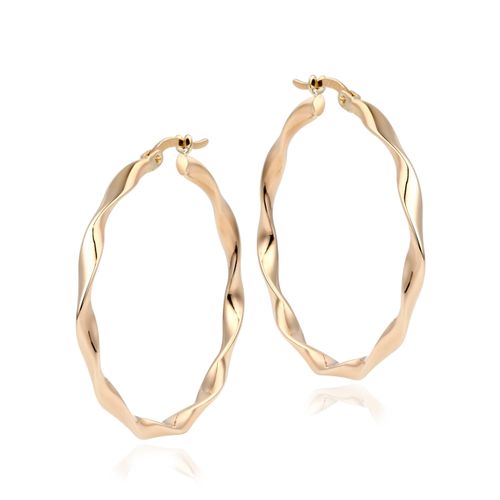 9ct Yellow Gold Twisted Hoop...