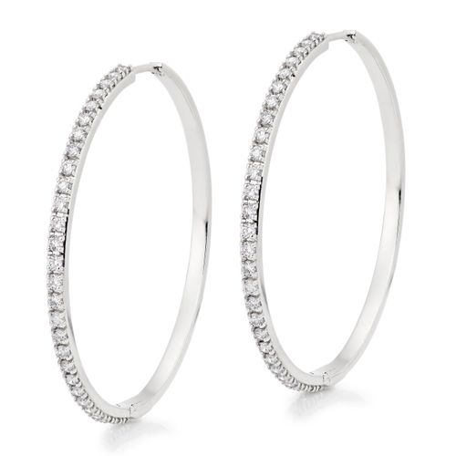 9ct White Gold Diamond Hoop...