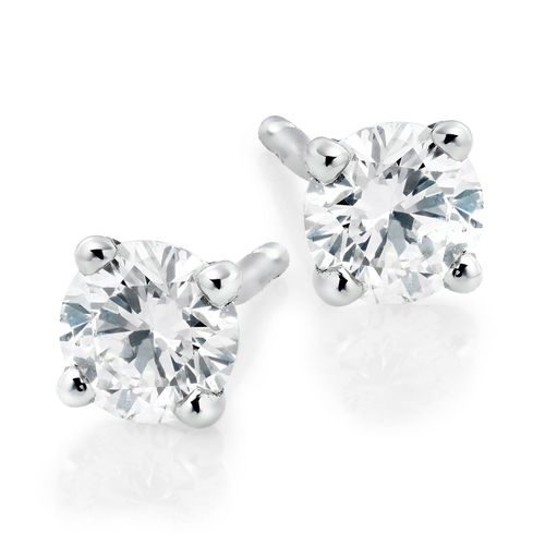 Platinum Diamond Stud Earrings