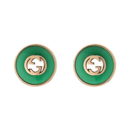 Gucci Interlocking 18ct Rose Gold Stud Earrings