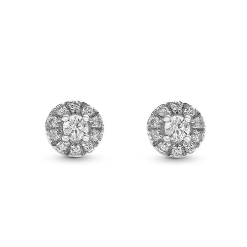 9ct White Gold Diamond Stud...