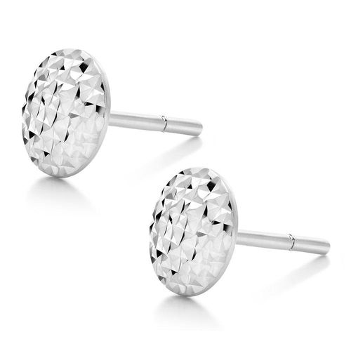 9ct White Gold Circle Stud...