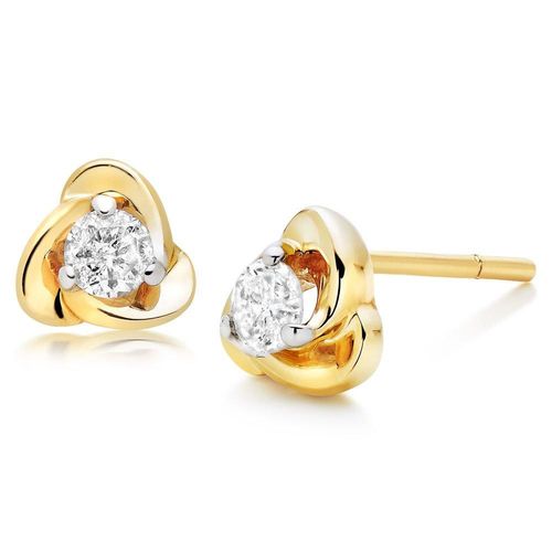 9ct Gold Diamond Earrings