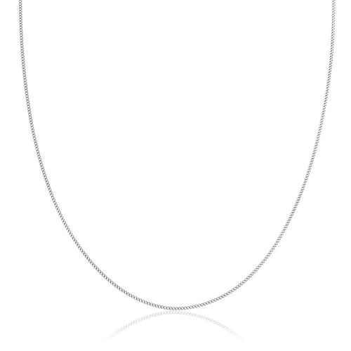 9ct White Gold Curb Chain