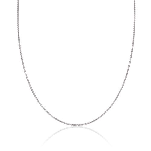 9ct White Gold Spiga Chain