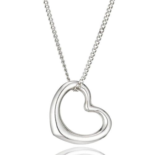 9ct White Gold Heart Pendant