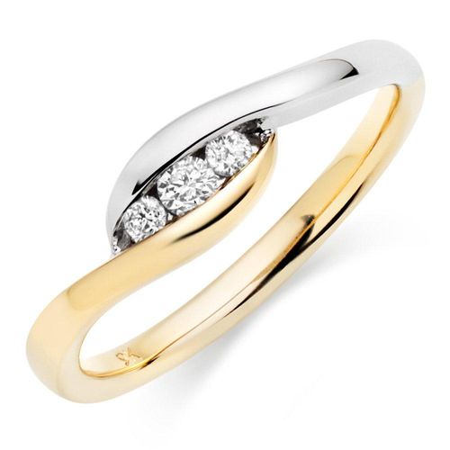 9ct Yellow Gold and White...