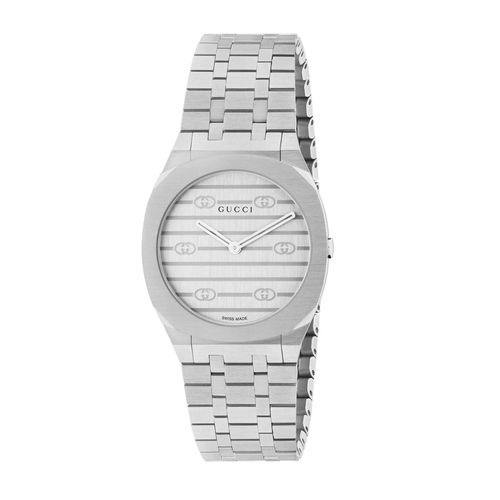 Gucci 25H Silver Ladies Watch