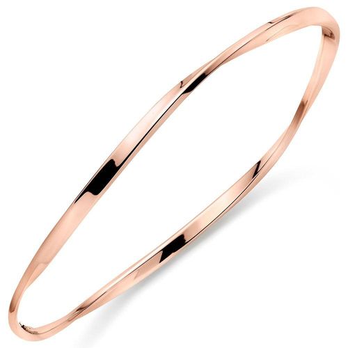 Silver Rose Gold Plated Twist...