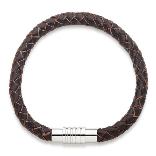 Brown Leather Men's Bracelet