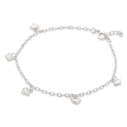 Silver Heart Anklet