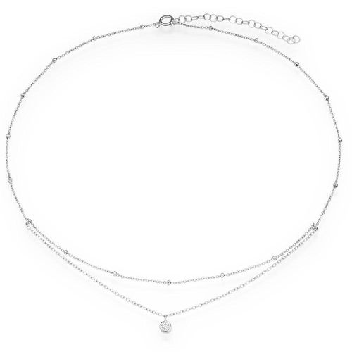 Silver Cubic Zirconia Choker...