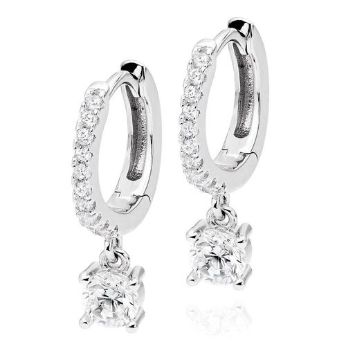 Silver Cubic Zirconia Drop...