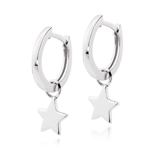 Silver Star Charm Hoop...