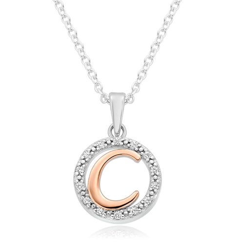 Silver Rose Gold Plated Cubic...