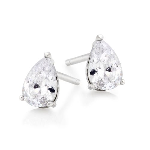 Silver Cubic Zirconia Pear...