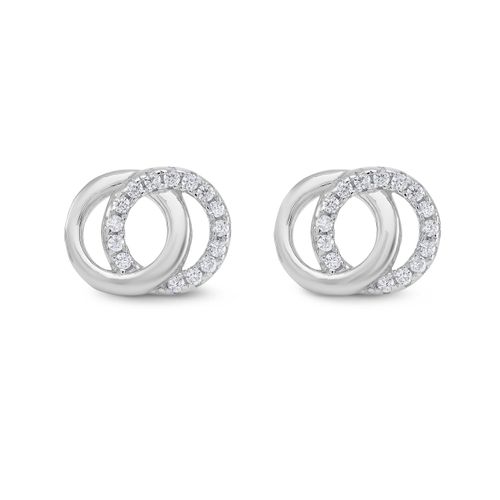 Silver Cubic Zirconia Double...