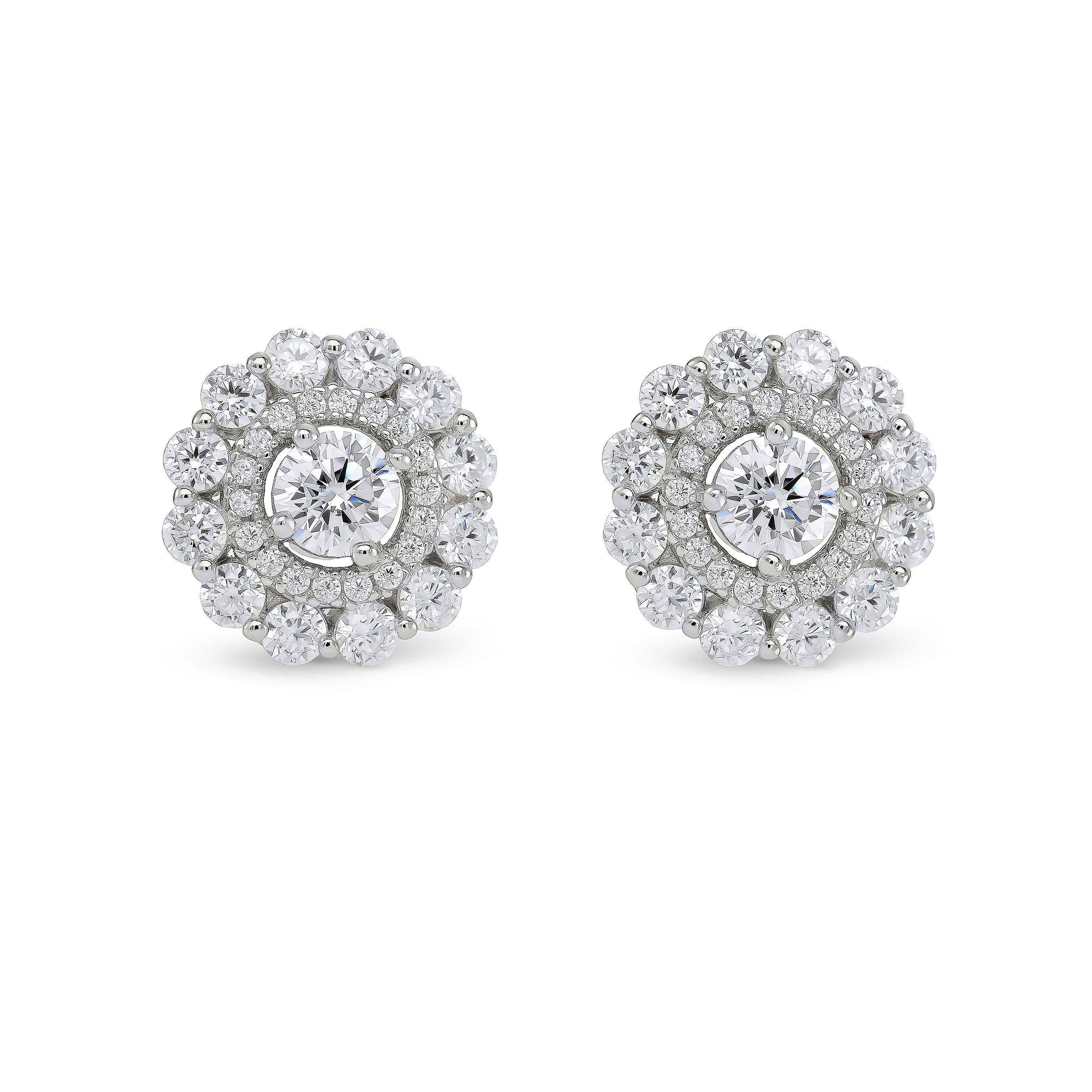 Beaverbrooks silver cubic zirconia stud earrings deals