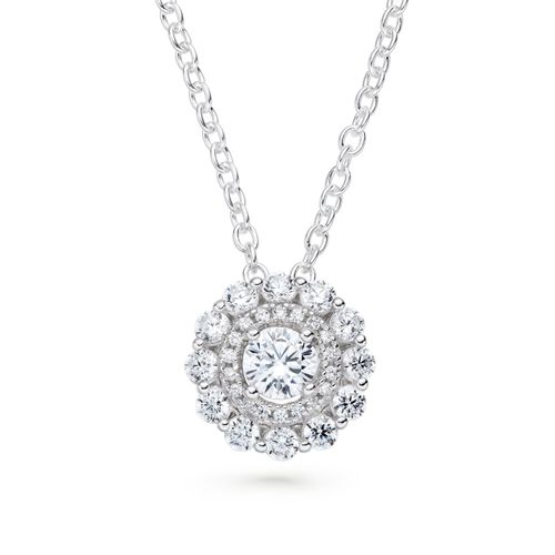 Silver Cubic Zirconia Double...