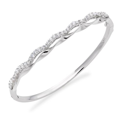 Silver Cubic Zirconia Split...