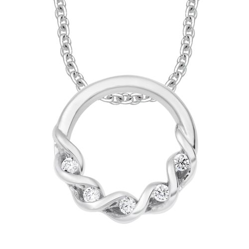 Silver Cubic Zirconia Circle...