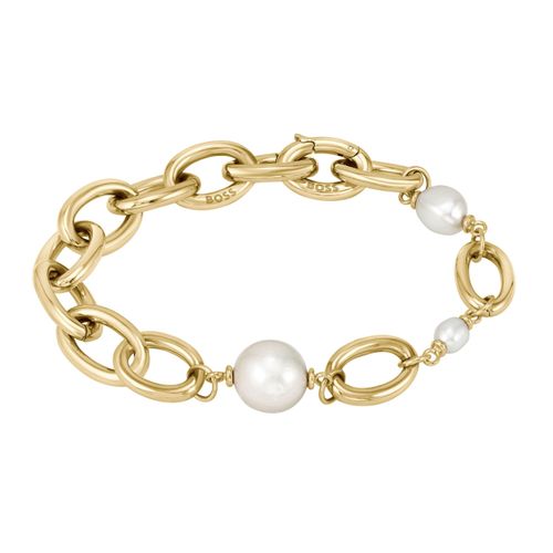 BOSS Gold Tone Pearl Bracelet