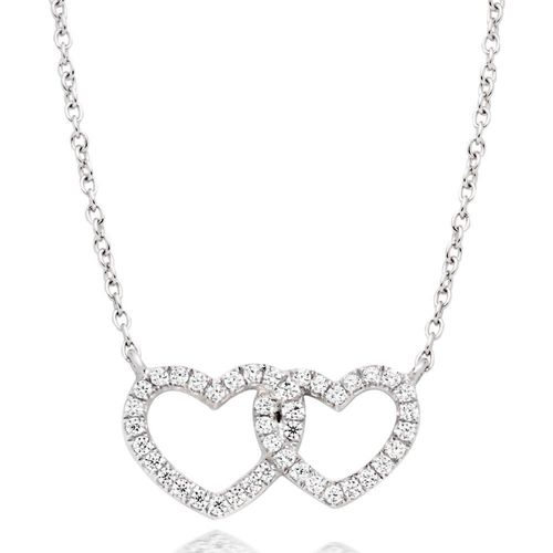 Silver Cubic Zirconia Double...