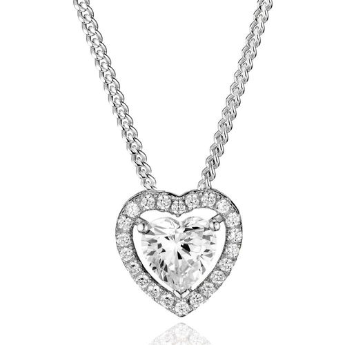 Silver Cubic Zirconia Heart...