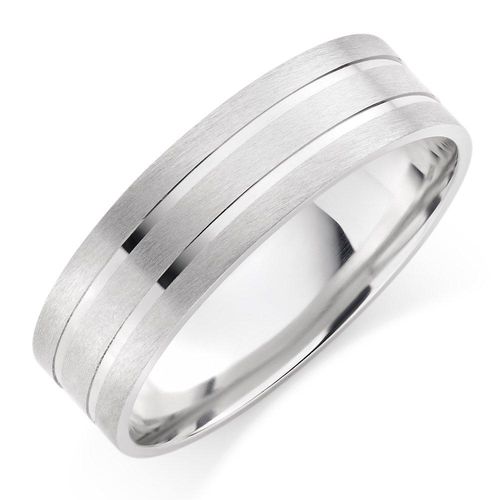 9ct White Gold Men's Wedding...