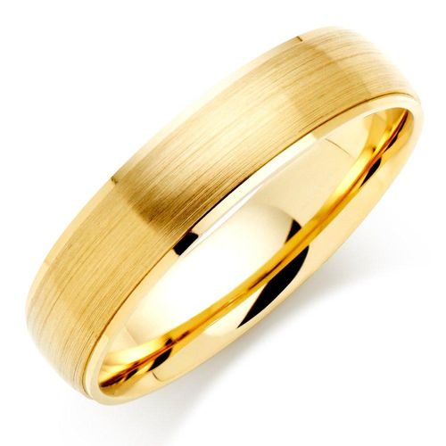 9ct Yellow Gold Brushed Men's...