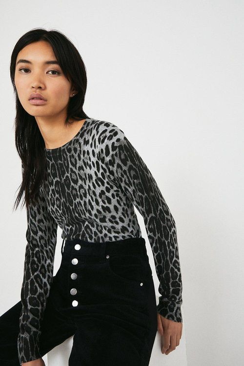 Womens Animal Print Knitted...