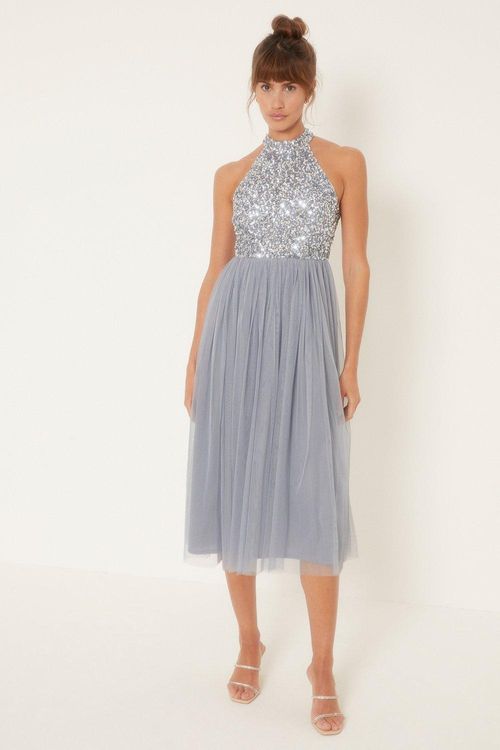 Tonal Sequin Halterneck Midi...