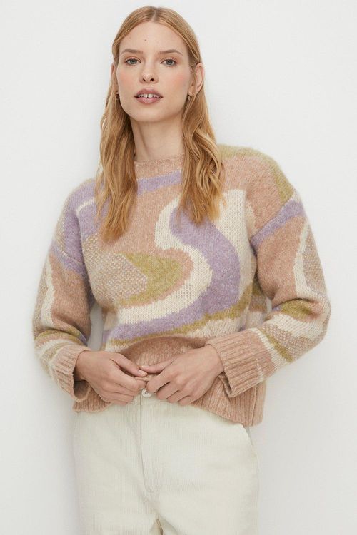 Marble Swirl Jacquard Jumper