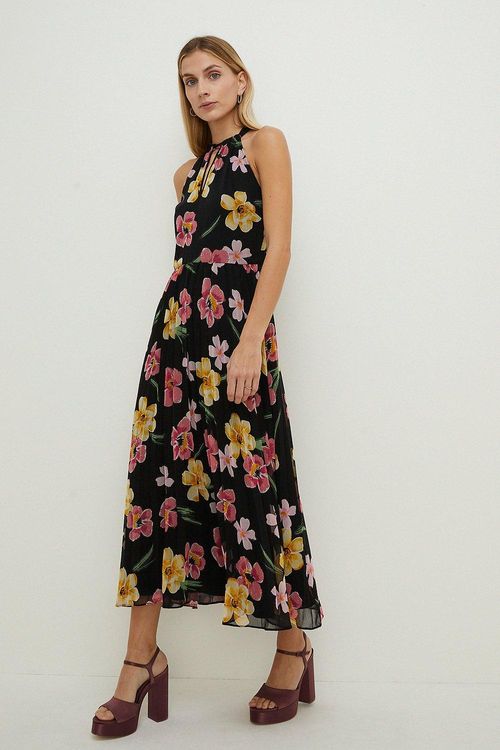 Womens Floral Chiffon Halter...