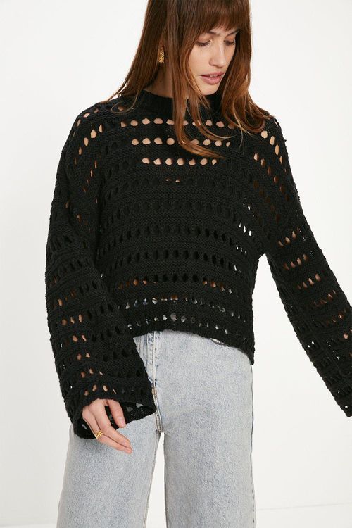 Open Stitch Pointelle Jumper