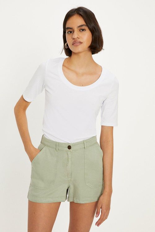 Womens Tencel Utility Shorts