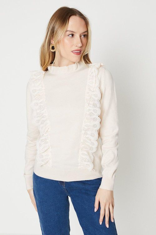 Lace Ruffle Top Jumperivory