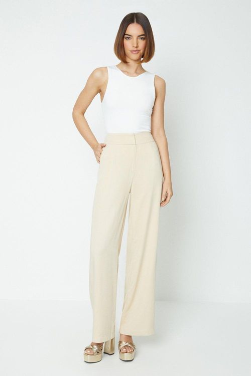 Wide Leg Twill Relaxed Trouser
