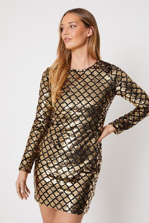 Diamond Velvet Sequin Bodycon...