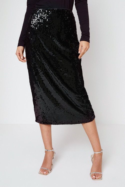 Womens Velvet Sequin Midi...