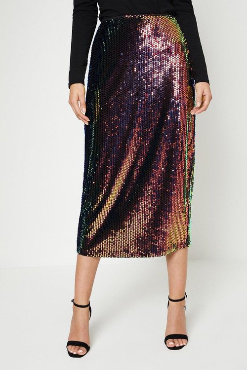 Womens Velvet Sequin Midi...