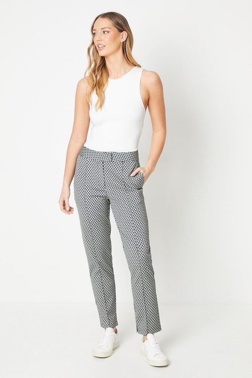 Womens Geo Jaquard Tapered Trouser