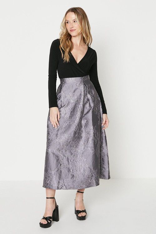 Premium Jacquard Maxi Skirt