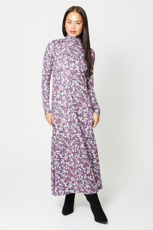 Petite Floral Roll Neck Long...