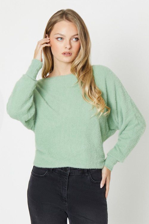 Fluffy Knit Batwing Jumper