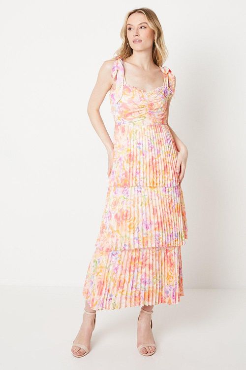 Womens Ditsy Floral Pleated...