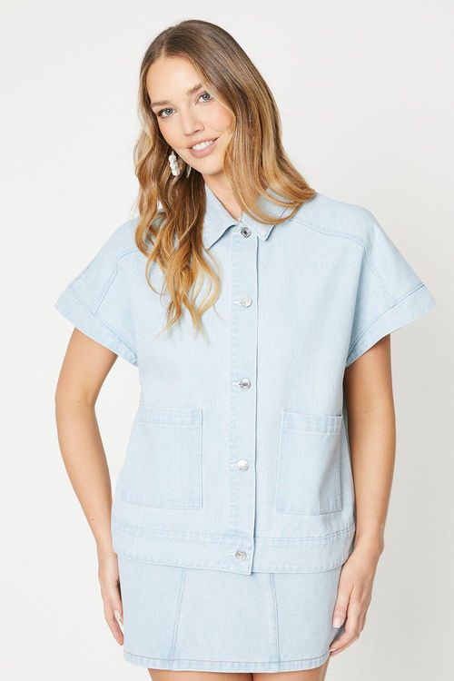 Sleeveless Denim Jacketlight...