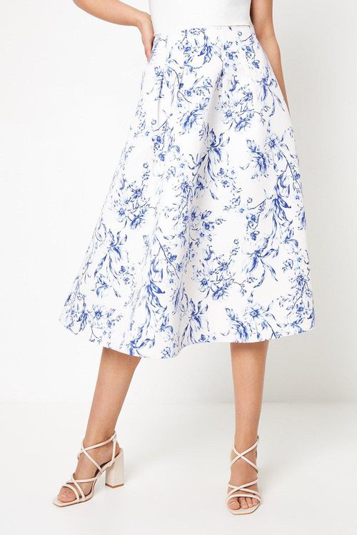 Floral Ottoman Twill Maxi...