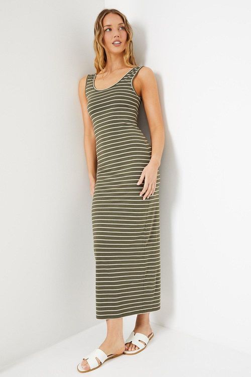 Stripe Jersey Bodycon Maxi...